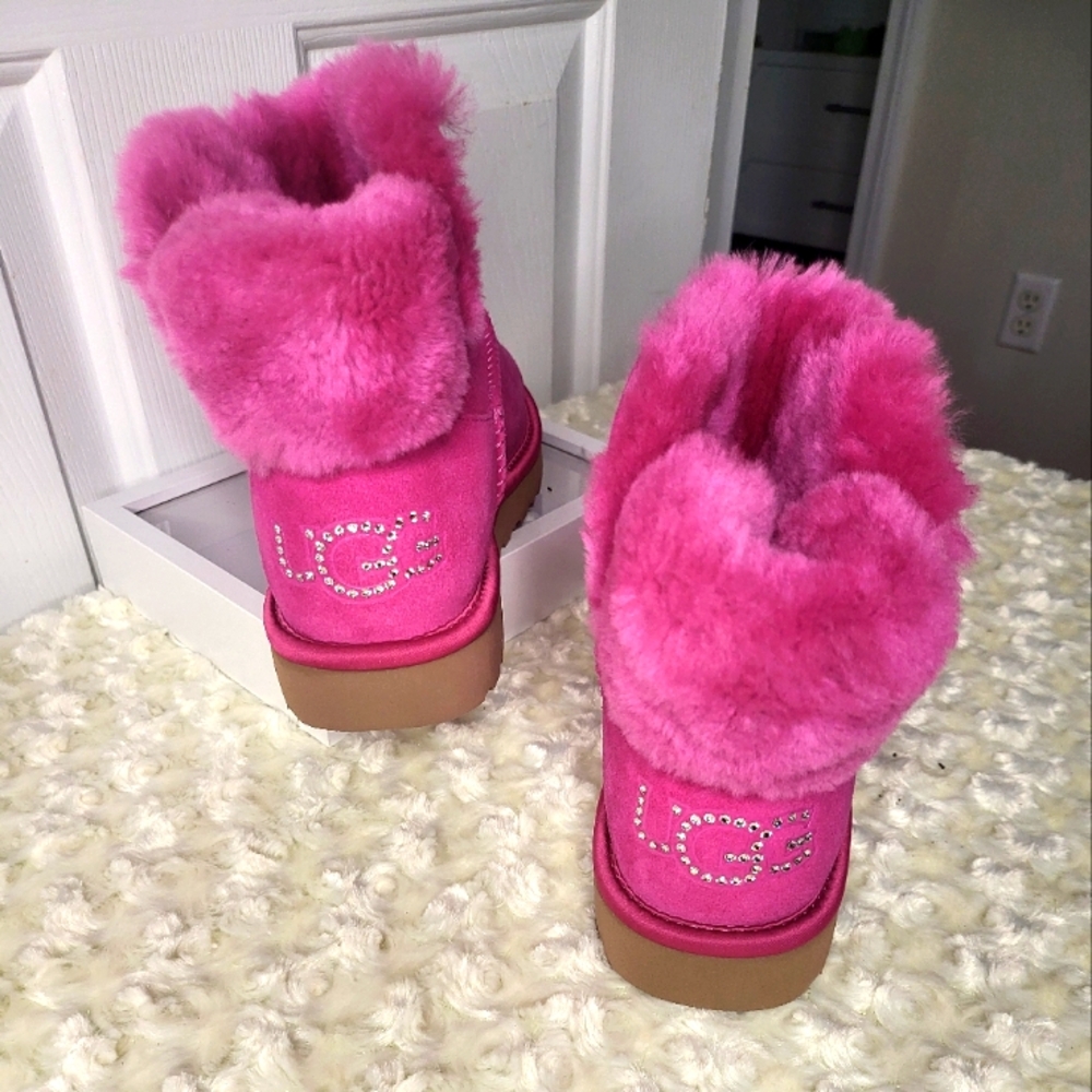UGG Pink Fluffy Boots